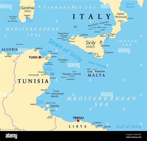 chanel sicily|strait of sicily map.